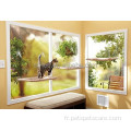 Perchoir de fenêtre de lit de chat monté sur fenêtre murale pour animaux de compagnie
